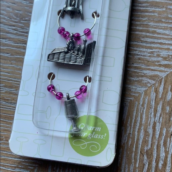 True | Wine Glass Charms 6 Pack “Charm You Glass” - Picture 2 of 4